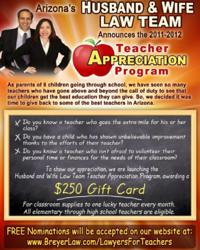Breyer Law Offices Teacher Award